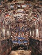 Michelangelo Buonarroti Interior of the Sistine Chapel Sweden oil painting artist